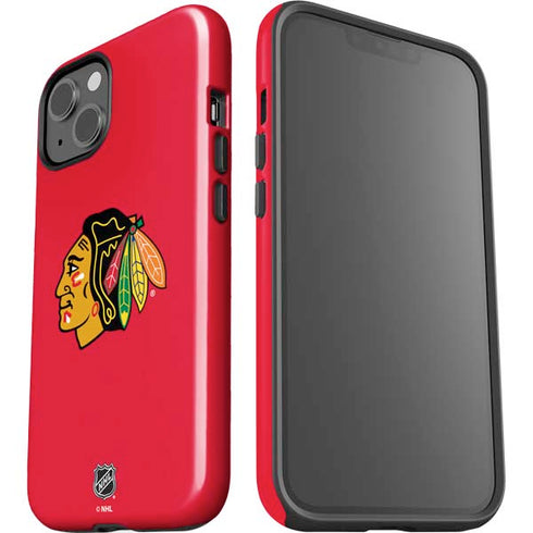NHL Chicago Blackhawks Solid Background iPhone 15 Impact Case