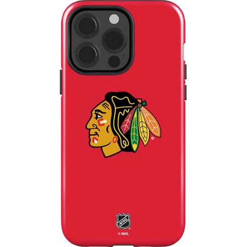 NHL Chicago Blackhawks Solid Background iPhone 15 Pro Impact Case