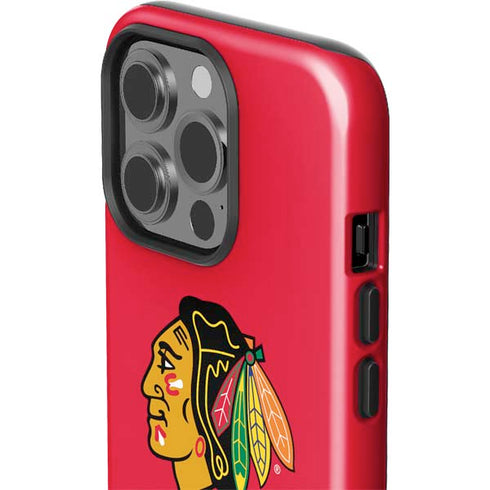 NHL Chicago Blackhawks Solid Background iPhone 15 Pro Impact Case