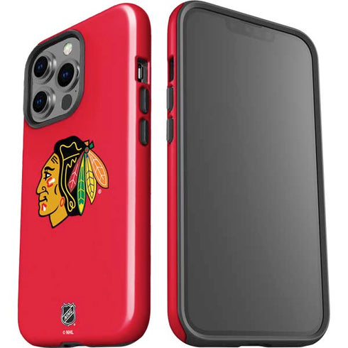 NHL Chicago Blackhawks Solid Background iPhone 15 Pro Impact Case