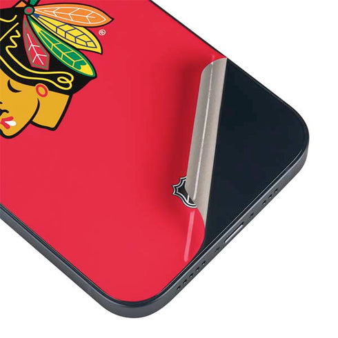 NHL Chicago Blackhawks Solid Background iPhone 15 Skin