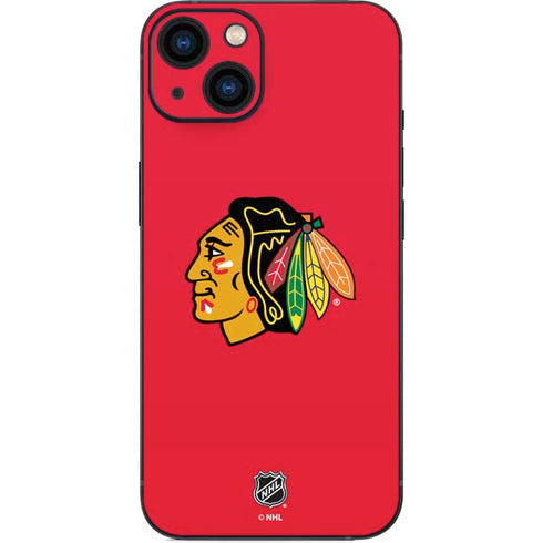 NHL Chicago Blackhawks Solid Background iPhone 15 Skin