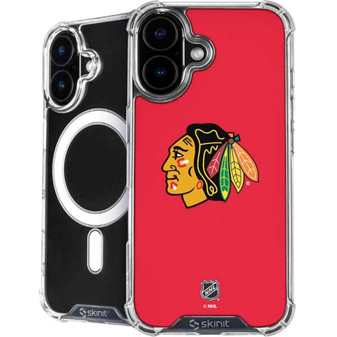 NHL Chicago Blackhawks Solid Background iPhone 16 MagSafe Case