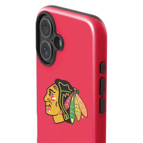 NHL Chicago Blackhawks Solid Background iPhone 16 Plus Impact Case
