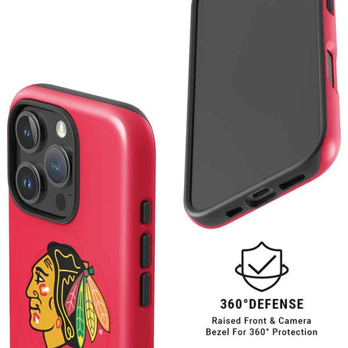 NHL Chicago Blackhawks Solid Background iPhone 16 Pro Magsafe Impact Case