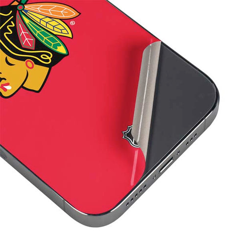 NHL Chicago Blackhawks Solid Background iPhone 16 Pro Skin