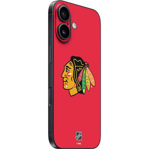 NHL Chicago Blackhawks Solid Background iPhone 16 Skin