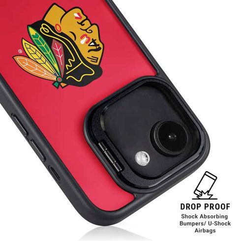 NHL Chicago Blackhawks Solid Background iPhone 16e Kickstand Case