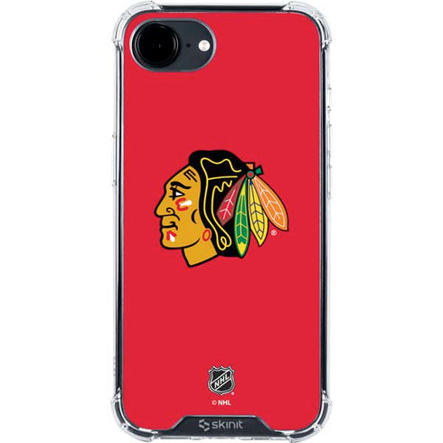 NHL Chicago Blackhawks Solid Background iPhone 16e Clear Case