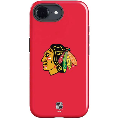 NHL Chicago Blackhawks Solid Background iPhone 16e Impact Case
