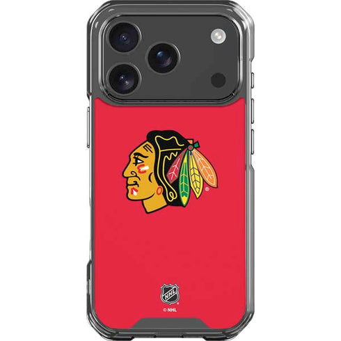 NHL Chicago Blackhawks Solid Background iPhone 18 Pro Clear Case