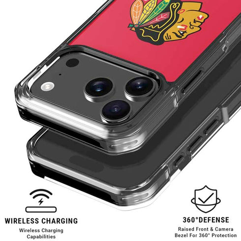 NHL Chicago Blackhawks Solid Background iPhone 18 Pro Clear Case
