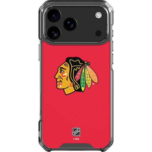 NHL Chicago Blackhawks Solid Background iPhone 18 Pro Max Clear Case