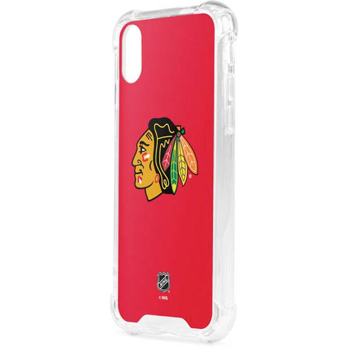 NHL Chicago Blackhawks Solid Background iPhone XS Clear Case