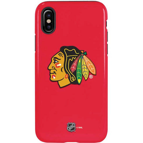 NHL Chicago Blackhawks Solid Background iPhone XS Pro Case
