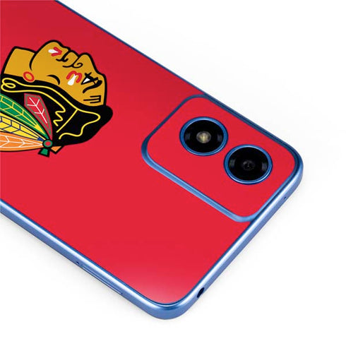 NHL Chicago Blackhawks Solid Background Moto G Play 4G (2024) Skin
