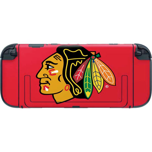 NHL Chicago Blackhawks Solid Background Nintendo Switch 2 (2025) with Joy-Con Skin