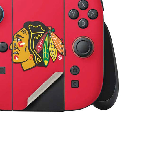 NHL Chicago Blackhawks Solid Background Nintendo Switch 2 (2025) Joy-Con Controller Skin