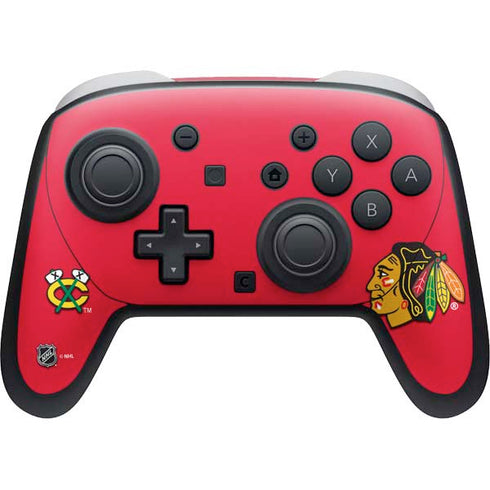 NHL Chicago Blackhawks Solid Background Nintendo Switch 2 (2025) Pro Controller Skin