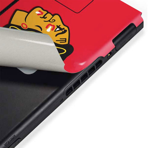 NHL Chicago Blackhawks Solid Background Nintendo Switch Bundle Skin