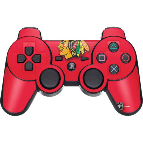 NHL Chicago Blackhawks Solid Background PS3 Dual Shock wireless controller Skin