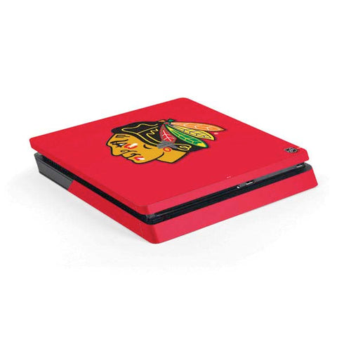 NHL Chicago Blackhawks Solid Background PS4 Slim Skin