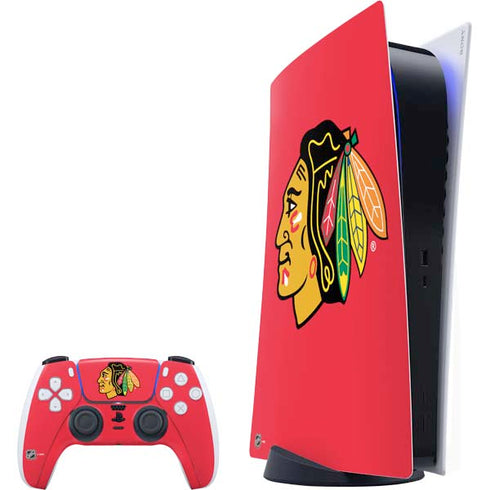 NHL Chicago Blackhawks Solid Background PlayStation PS5 Skins