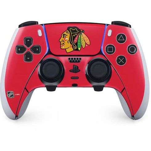 NHL Chicago Blackhawks Solid Background PS5 DualSense Edge Pro Controller Skin
