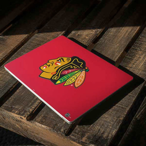 NHL Chicago Blackhawks Solid Background Surface Laptop 2 Skin