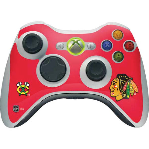 NHL Chicago Blackhawks Solid Background Xbox 360 Wireless Controller Skin