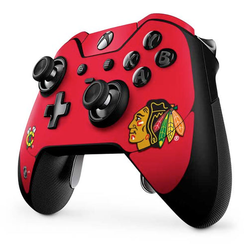 NHL Chicago Blackhawks Solid Background Xbox One Elite Controller Skin