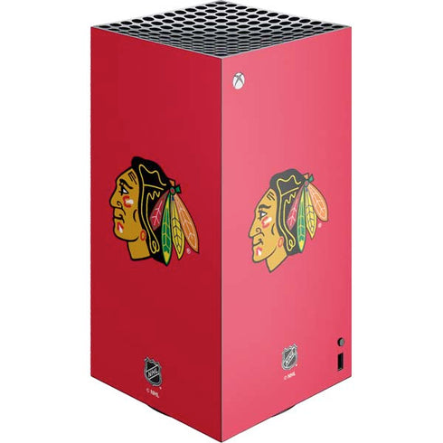 NHL Chicago Blackhawks Solid Background XBox Series X Digital Edition Console Skin