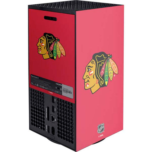 NHL Chicago Blackhawks Solid Background XBox Series X Digital Edition Console Skin