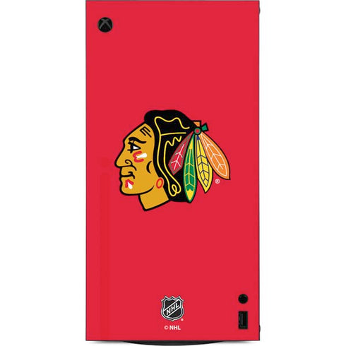 NHL Chicago Blackhawks Solid Background XBox Series X Digital Edition Console Skin