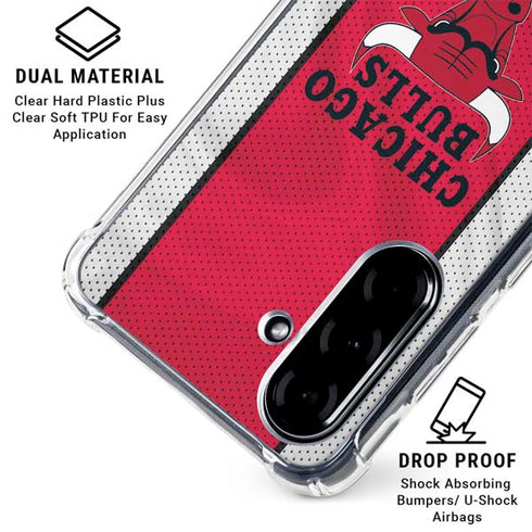 NBA Chicago Bulls Away Jersey Galaxy A36 5G Clear Case