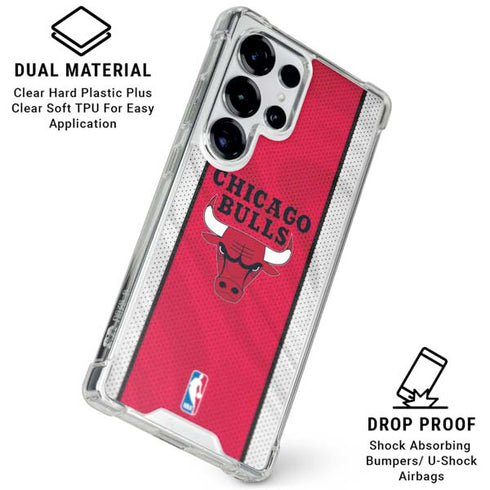 NBA Chicago Bulls Away Jersey Galaxy S25 Ultra Clear Case