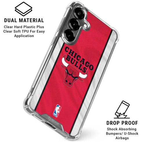 NBA Chicago Bulls Away Jersey Galaxy S26 Clear Case