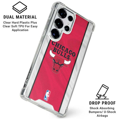 NBA Chicago Bulls Away Jersey Galaxy S26 Ultra Clear Case