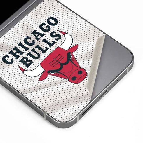 NBA Chicago Bulls Away Jersey Galaxy Z Flip6 Skin
