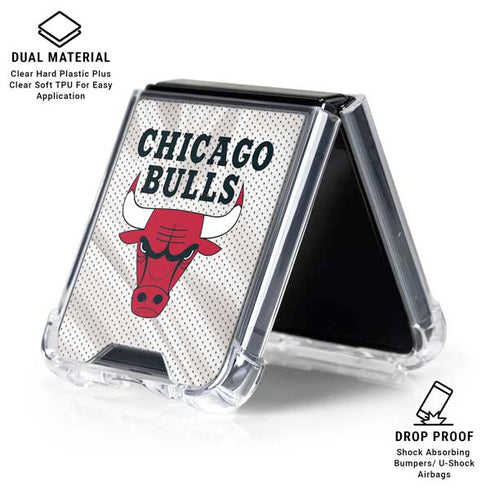 NBA Chicago Bulls Away Jersey Galaxy Z Flip6 Clear Case