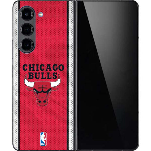 NBA Chicago Bulls Away Jersey Galaxy Z Fold5 5G Skin