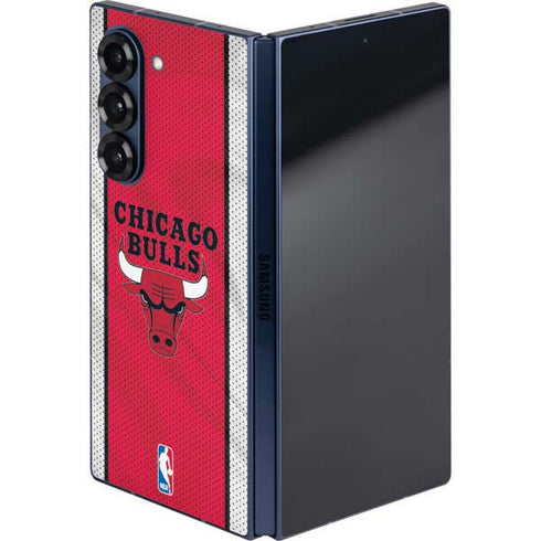 NBA Chicago Bulls Away Jersey Galaxy Z Fold6 Skin