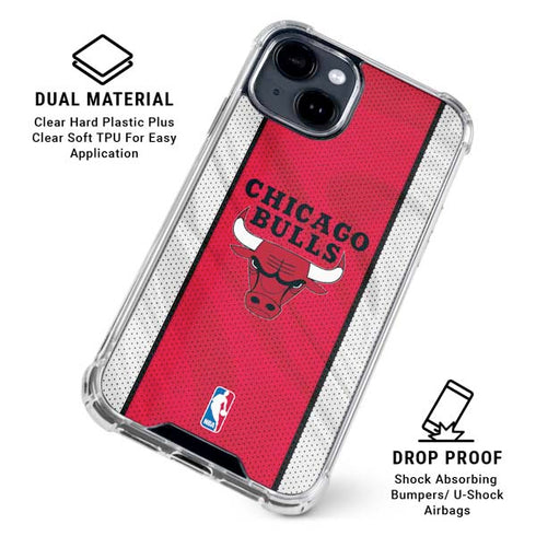 NBA Chicago Bulls Away Jersey iPhone 15 Clear Case