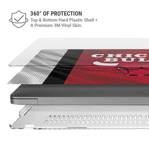 NBA Chicago Bulls Away Jersey MacBook Pro 14in (2021-24) Case plus Skin