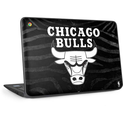 NBA Chicago Bulls Black Animal Print HP Chromebook Skin