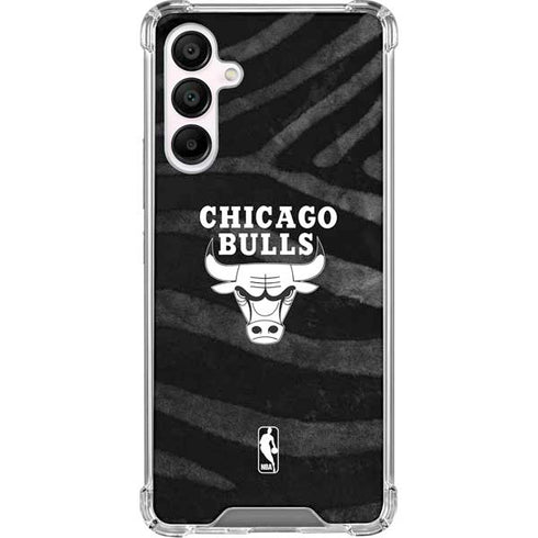 NBA Chicago Bulls Black Animal Print Galaxy A16 5G Clear Case