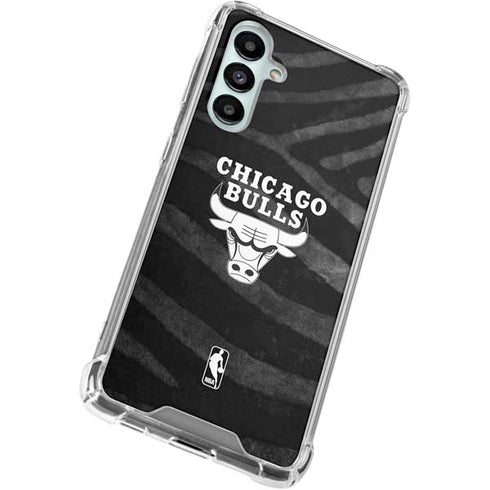 NBA Chicago Bulls Black Animal Print Galaxy A16 5G Clear Case