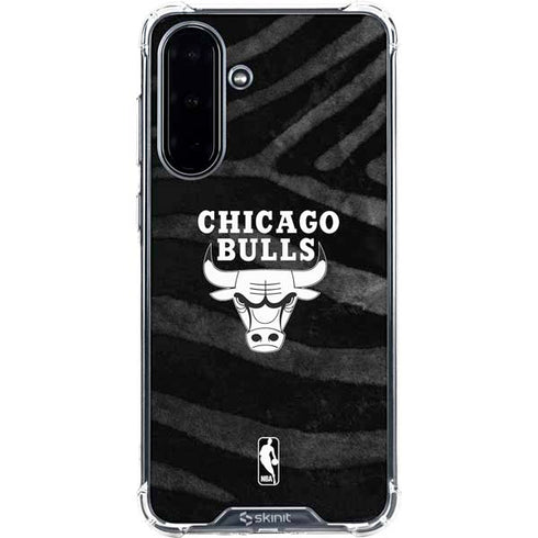 NBA Chicago Bulls Black Animal Print Galaxy A36 5G Clear Case