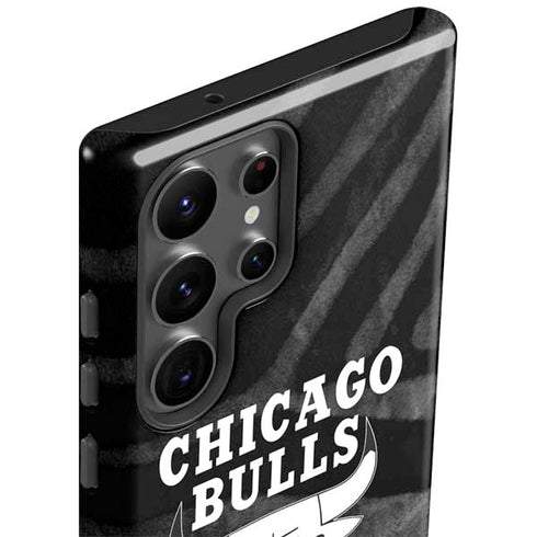NBA Chicago Bulls Black Animal Print Galaxy S23 Ultra Pro Case