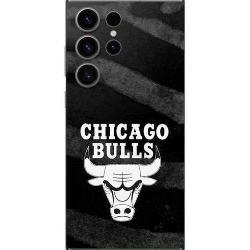 NBA Chicago Bulls Black Animal Print Galaxy S24 Ultra Skin